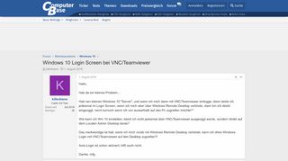 
                            10. Windows 10 Login Screen bei VNC/Teamviewer | ComputerBase Forum