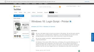 
                            2. Windows 10: Login Script - Printer - Microsoft