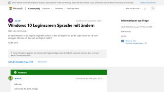 
                            10. Windows 10 Loginscreen Sprache mit ändern - Microsoft Community