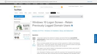 
                            2. Windows 10 Logon Screen - Retain Previously Logged Domain Users ...