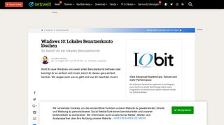 
                            13. Windows 10: Lokales Benutzerkonto löschen - NETZWELT