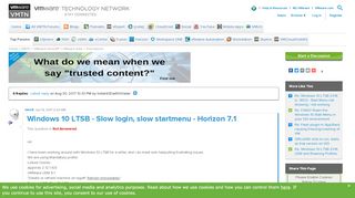 
                            7. Windows 10 LTSB - Slow login, slow startmenu - ... |VMware Communities