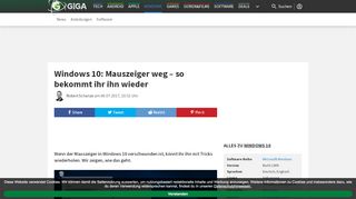 
                            3. Windows 10: Mauszeiger weg – so bekommt ihr ihn wieder – GIGA