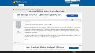 
                            1. Windows 10 Mouse Settings Reset on Every Login Solved - Windows 10 ...