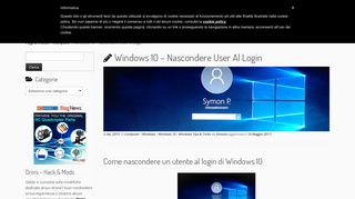 
                            2. Windows 10 - Nascondere User Al Login - Simone Panziera