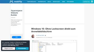 
                            11. Windows 10: Ohne Lockscreen direkt zum Anmeldebildschirm - mobiFlip