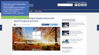 
                            5. Windows 10 Oktober Update: Microsoft drückt langsam aufs Gas › Dr ...