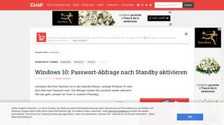 
                            5. Windows 10: Passwort-Abfrage nach Standby aktivieren - CHIP