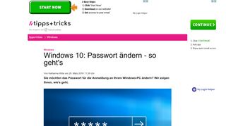 
                            5. Windows 10: Passwort ändern - so geht's - Heise