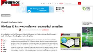 
                            6. Windows 10 Passwort entfernen - automatisch anmelden