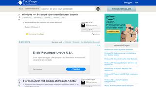 
                            7. Windows 10: Passwort von einem Benutzer ändern - TechFrage