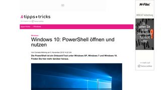 
                            12. Windows 10: PowerShell öffnen und nutzen - Heise