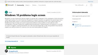 
                            1. Windows 10 problema login screen - Microsoft Community