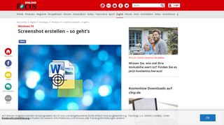 
                            5. Windows 10: Screenshot erstellen – so geht's - FOCUS Online