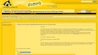
                            7. Windows 10: Seit 2 Wochen regelmäßige Malwarefunde durch Avira (TR ...