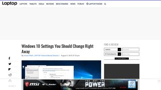 
                            11. Windows 10 Settings You Should Change Right Away - Laptop Mag