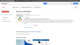 
                            11. Windows 10 Simplified - Google Books-Ergebnisseite
