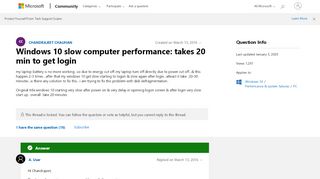 
                            1. Windows 10 slow computer performance: takes 20 min to get login ...