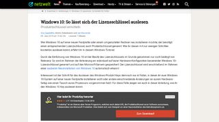 
                            9. Windows 10: So lest ihr den Windows-Lizenzschlüssel aus - NETZWELT