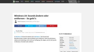 
                            12. Windows 10: Sounds ändern oder entfernen – So geht's – GIGA