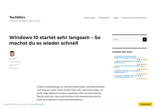 
                            10. Windows 10 startet sehr langsam - So machst du es wieder schnell ...