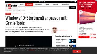 
                            6. Windows 10: Startmenü verbessern - COMPUTER BILD