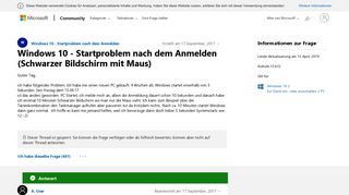
                            4. Windows 10 - Startproblem nach dem Anmelden (Schwarzer Bildschirm ...