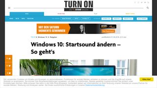 
                            8. Windows 10: Startsound ändern – So geht's - TURN ON