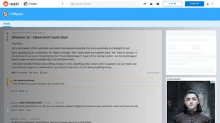
                            11. Windows 10 - Steam Won't Auto-Start : Steam - Reddit