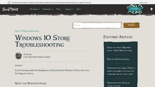 
                            5. Windows 10 Store Troubleshooting – Sea of Thieves