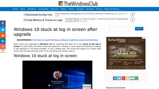 
                            12. Windows 10 stuck at log in screen after upgrade - The ...