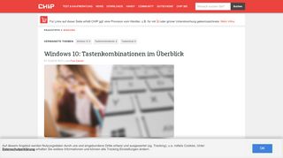 
                            1. Windows 10: Tastenkombinationen im Überblick - CHIP