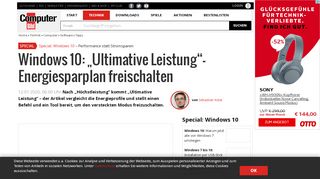 
                            3. Windows 10: „Ultimative Leistung“ - Computer Bild