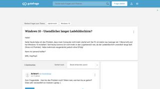 
                            8. Windows 10 - Unendlicher langer Ladebildschirm? (startet-nicht ...