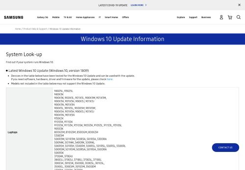 
                            6. Windows 10 Update Information | Samsung Support UK