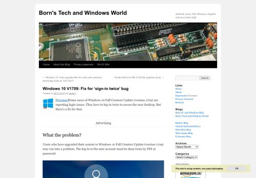 
                            4. Windows 10 V1709: Fix for 'sign-in twice' bug | Born's Tech and ...