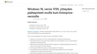 
                            1. Windows 10, versio 1709, yhteyden päätepisteet muille kuin ...