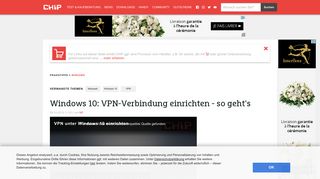 
                            11. Windows 10: VPN-Verbindung einrichten - so geht's - CHIP