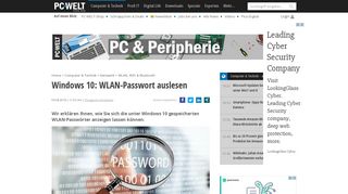 
                            12. Windows 10: WLAN-Passwort auslesen - PC-WELT