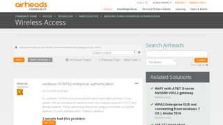
                            2. windows 10 WPA2 enterprise authentication - Airheads Community