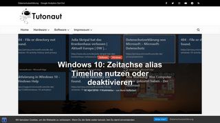 
                            2. Windows 10: Zeitachse alias Timeline nutzen oder deaktivieren | Der ...