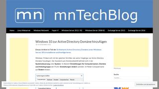 
                            9. Windows 10 zur Active Directory Domäne hinzufügen | mnTechBlog