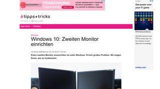 
                            1. Windows 10: Zweiten Monitor einrichten - Heise