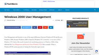 
                            10. Windows 2000 User Management - TechGenix