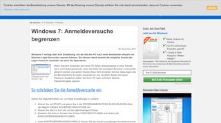 
                            7. Windows 7: Anmeldeversuche begrenzen - Computerwissen