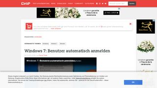 
                            2. Windows 7: Benutzer automatisch anmelden - CHIP