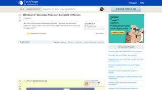 
                            8. Windows 7: Benutzer-Passwort komplett entfernen - TechFrage