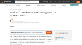 
                            1. windows 7 domain machine slow log on at the welcome screen ...