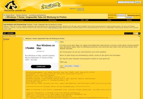 
                            8. Windows 7 Home: Ungewollte Tabs mit Werbung im Firefox - Trojaner ...