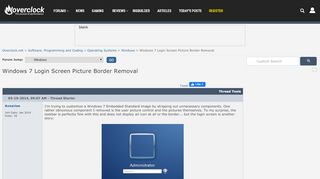 
                            2. Windows 7 Login Screen Picture Border Removal - Overclock.net - An ...